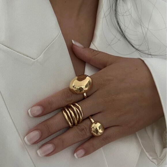 Women Gold Knuckle Rings Set Stackable Midi Finger Rings Pack Fashion Jewelry - Picture 5 of 7